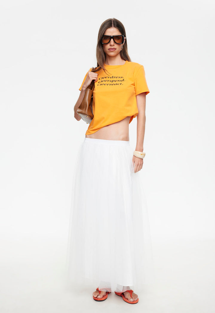 FLIRTY MAXI SKIRT - SUGAR