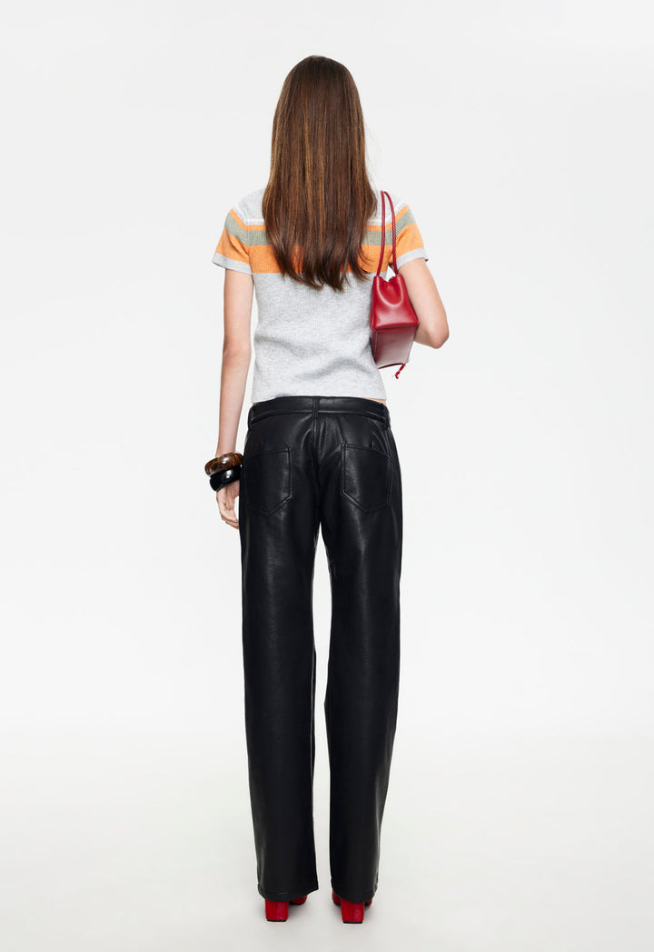 KISS & TELL KNIT TEE - SAFARI STRIPE