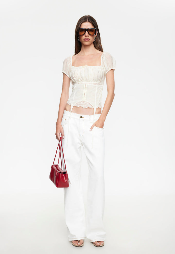LOVE LETTERS CORSET - CREAM