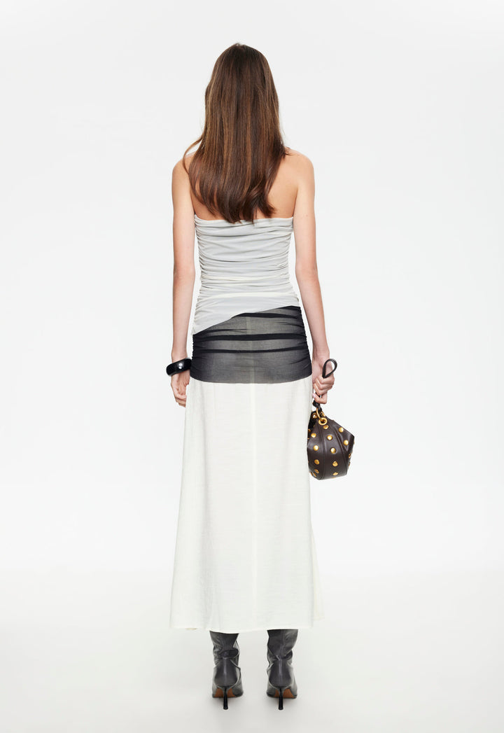 TABLOID MAXI DRESS - CREAM