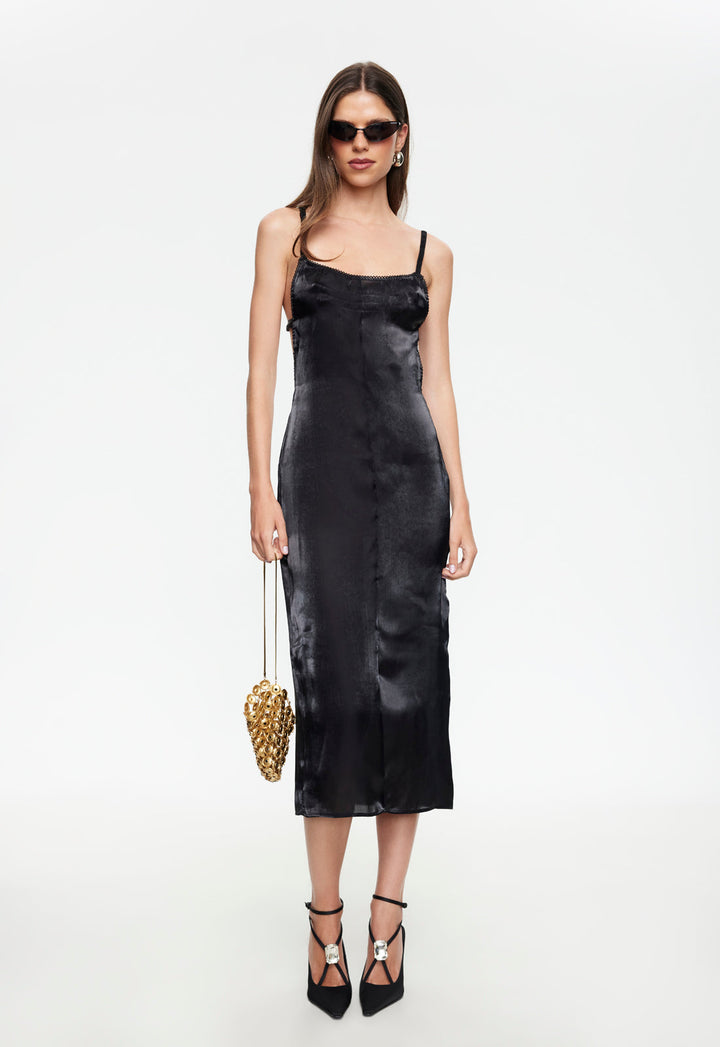 ELECTRA MIDI DRESS - NOIR