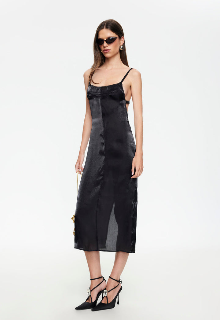 ELECTRA MIDI DRESS - NOIR