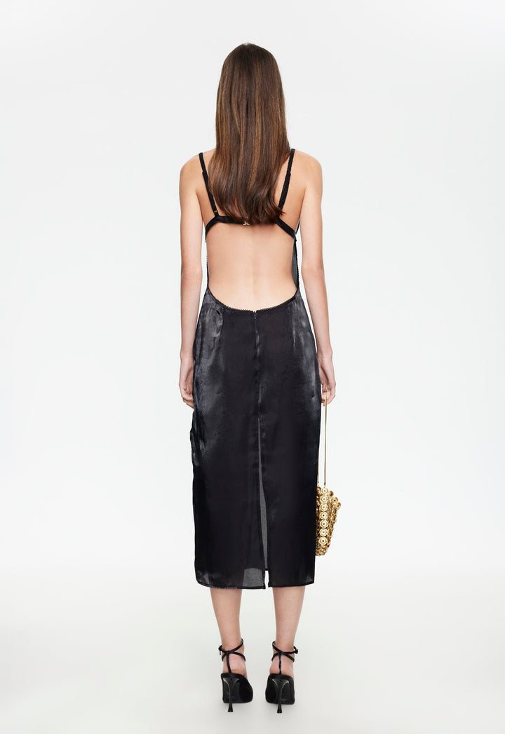 ELECTRA MIDI DRESS - NOIR