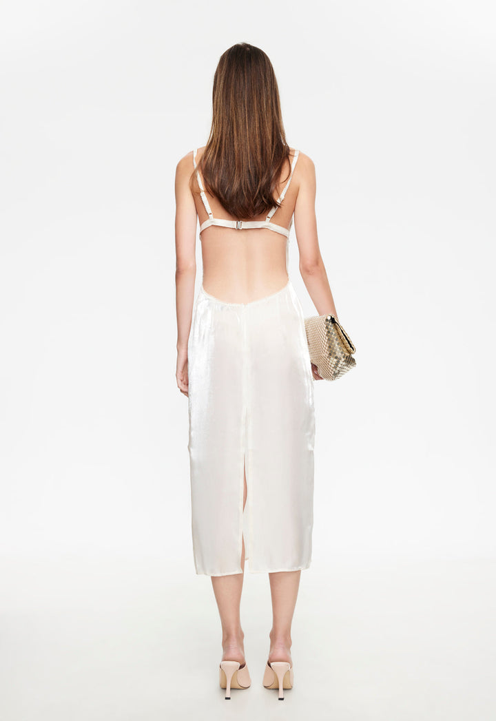 ELECTRA MIDI DRESS - LIGHT GOLD
