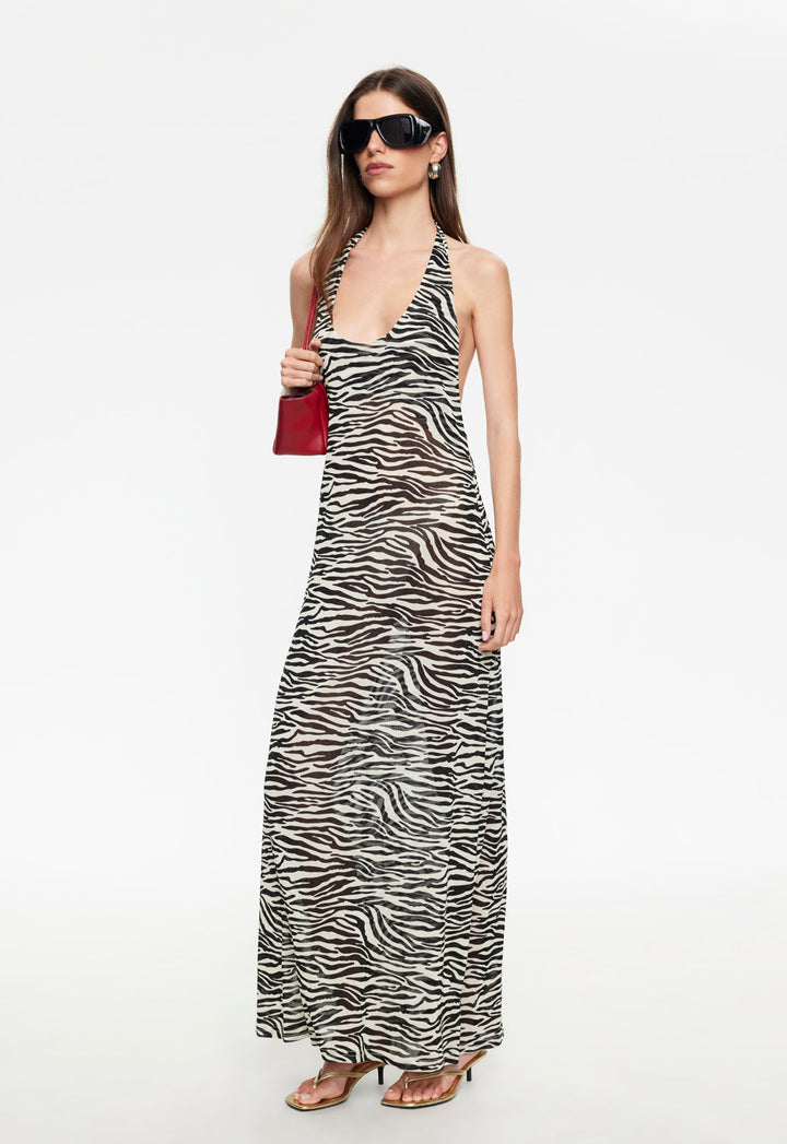 BARE MAXI DRESS - NOIR TIGER