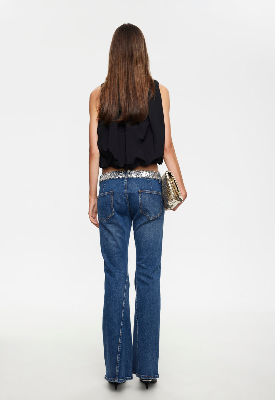 BEVERLY BUBBLE TOP - NOIR