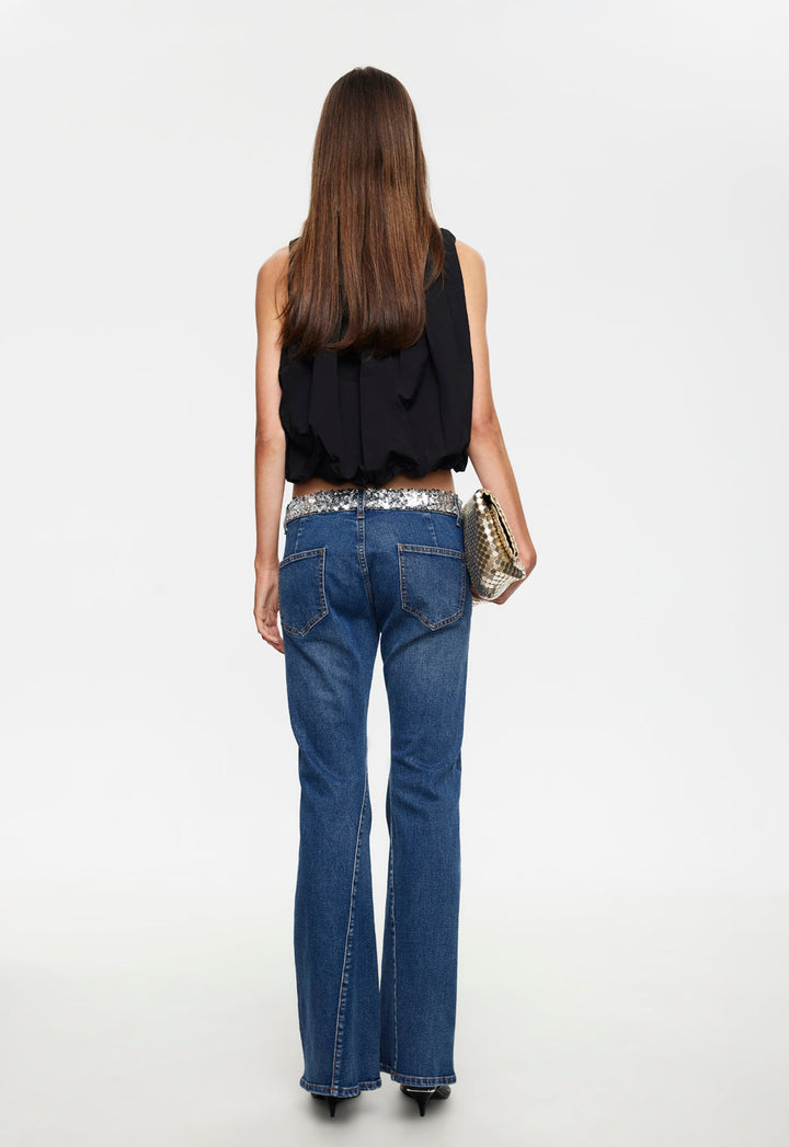 BEVERLY BUBBLE TOP - NOIR