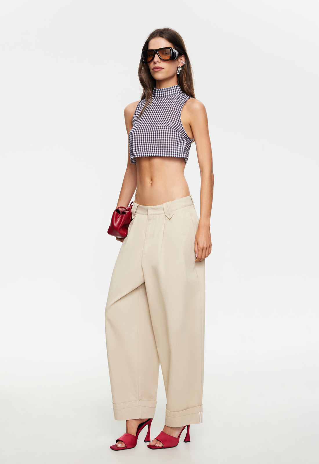MARBELLA TOP - MIDNIGHT GINGHAM
