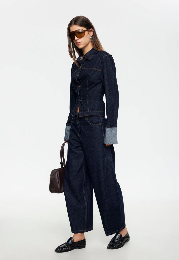 HORSESHOE CROPPED JEAN - INDIGO