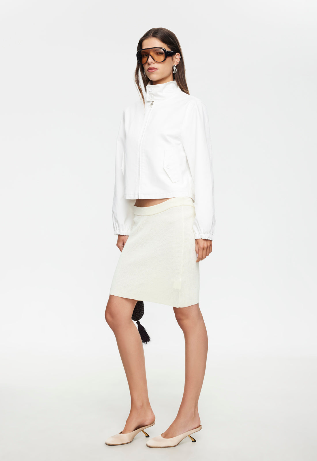 ROMA KNIT SKIRT - CREAM
