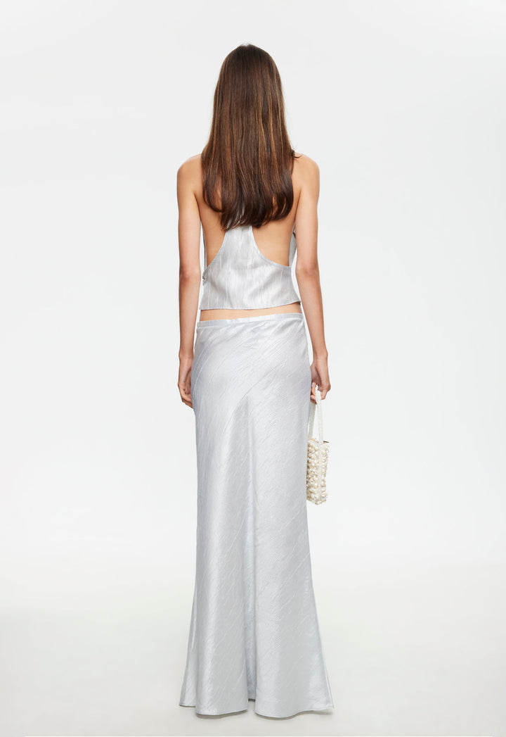 HUDSON MAXI SKIRT - SILVER