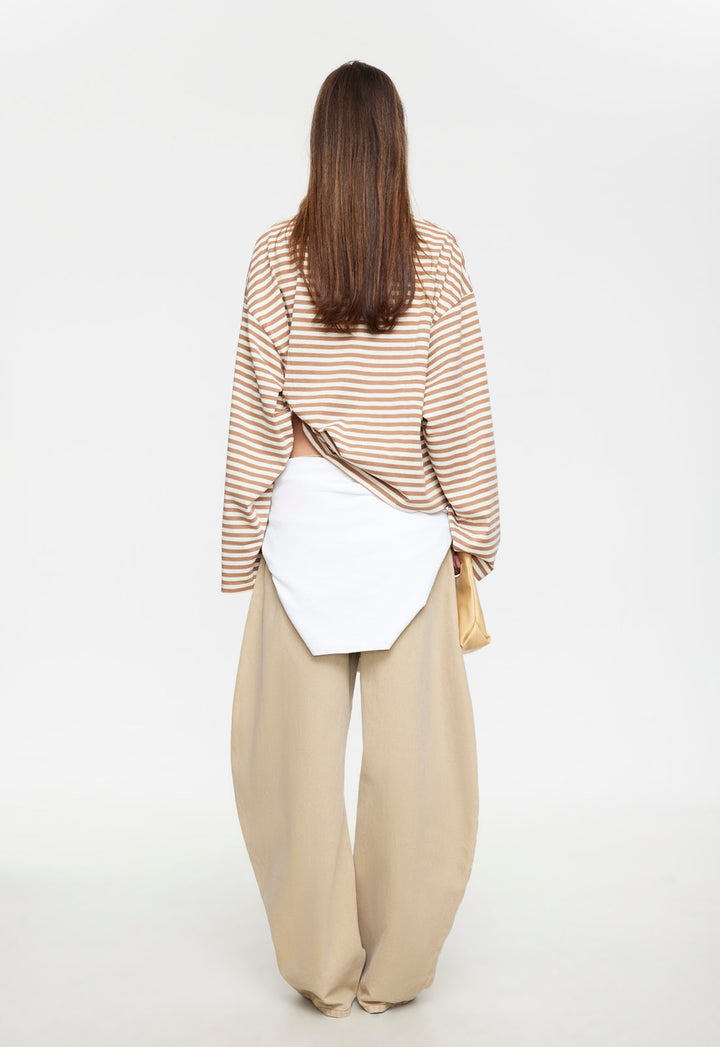 BLOOM LONG SLEEVE - CHOCOLATE STRIPE