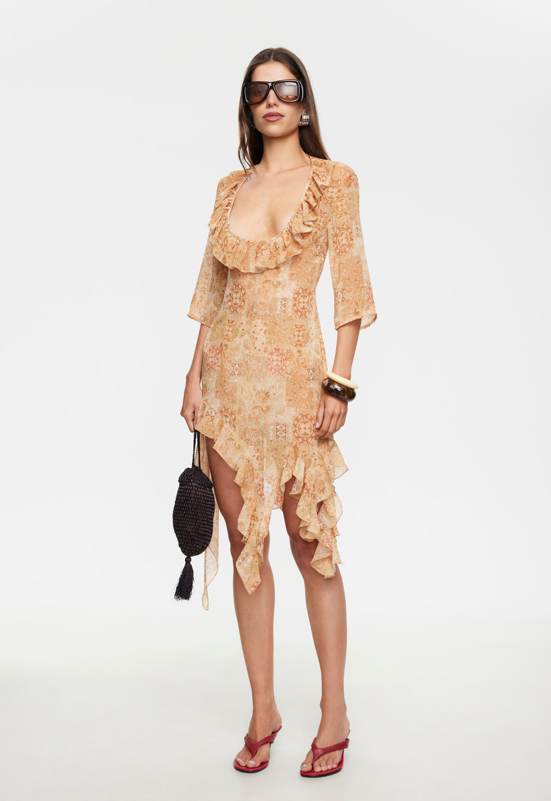 CARRIE MIDI DRESS - NECTAR FLORAL