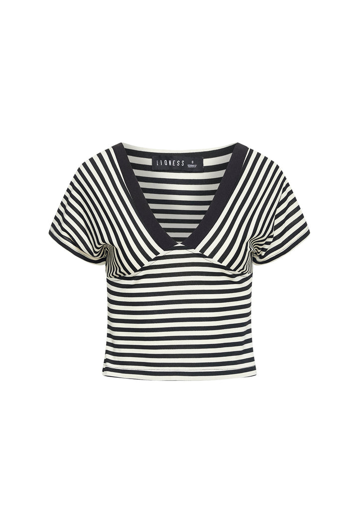 BLOOM ICON TEE - ONYX STRIPE