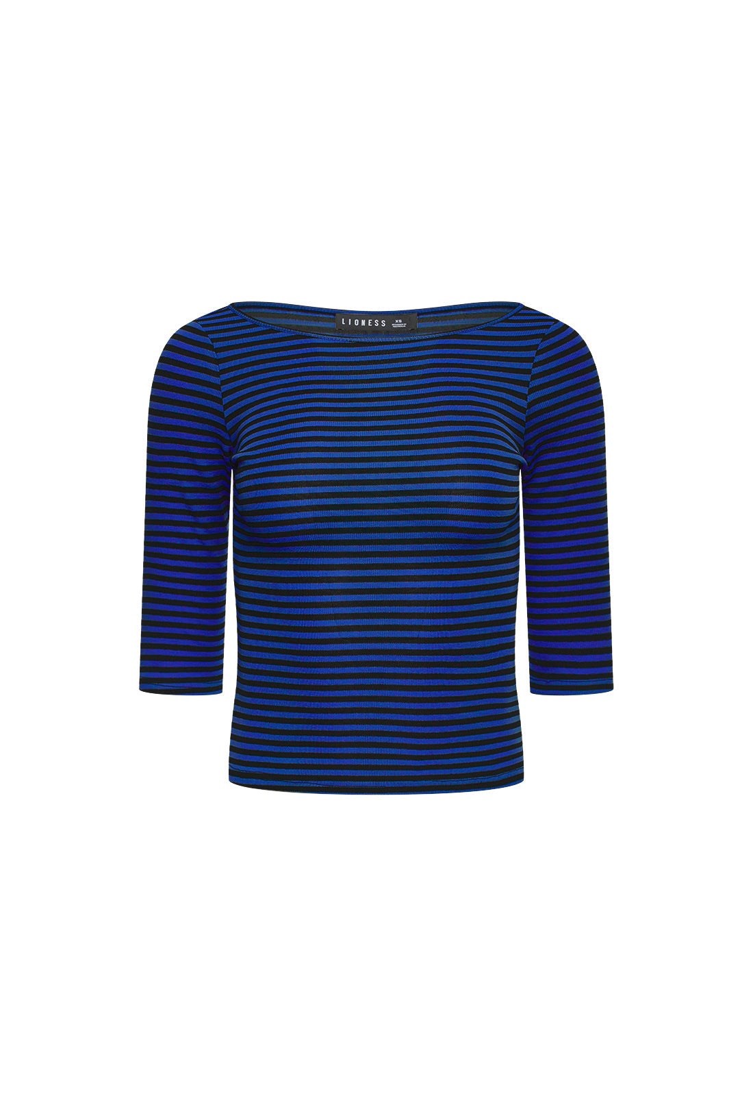 BLOOMING TEE - COBALT STRIPE