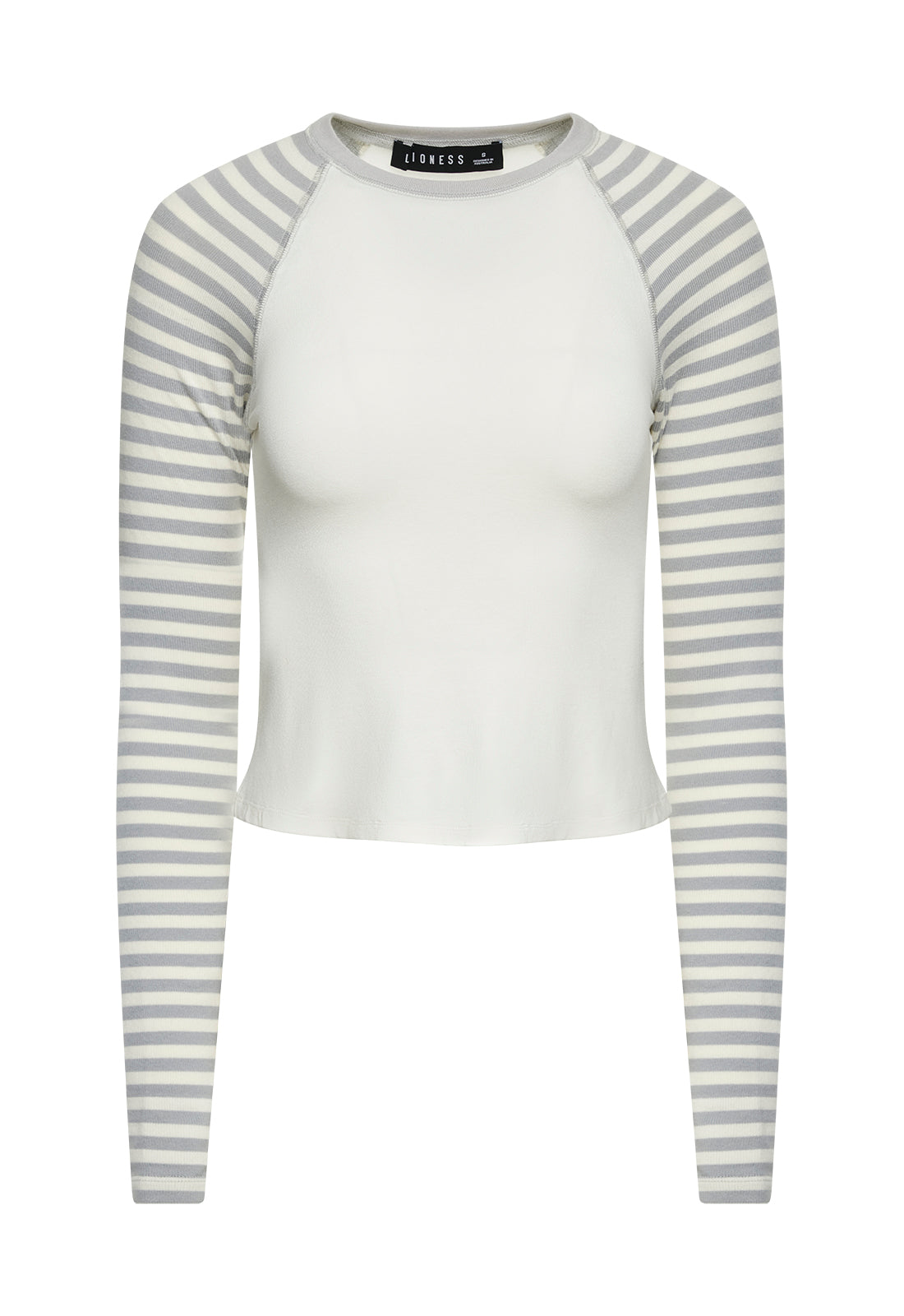 BLOOM BASEBALL LONG SLEEVE - VANILLA CLOUD STRIPE