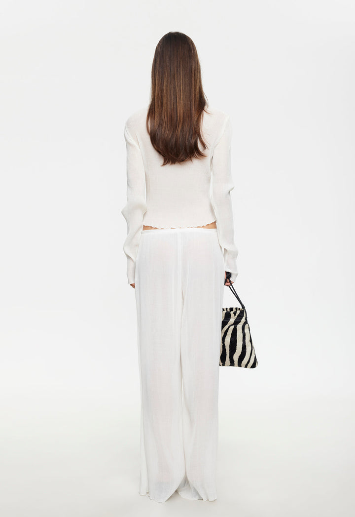 FORD LONG SLEEVE TOP - PORCELAIN
