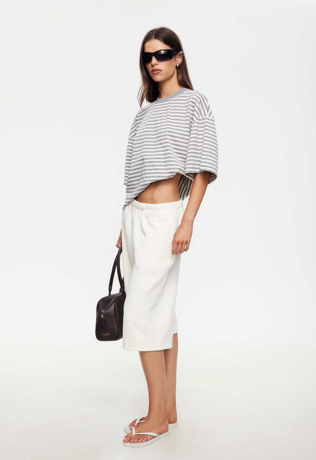 BLOOM SHORT SLEEVE - ASH STRIPE