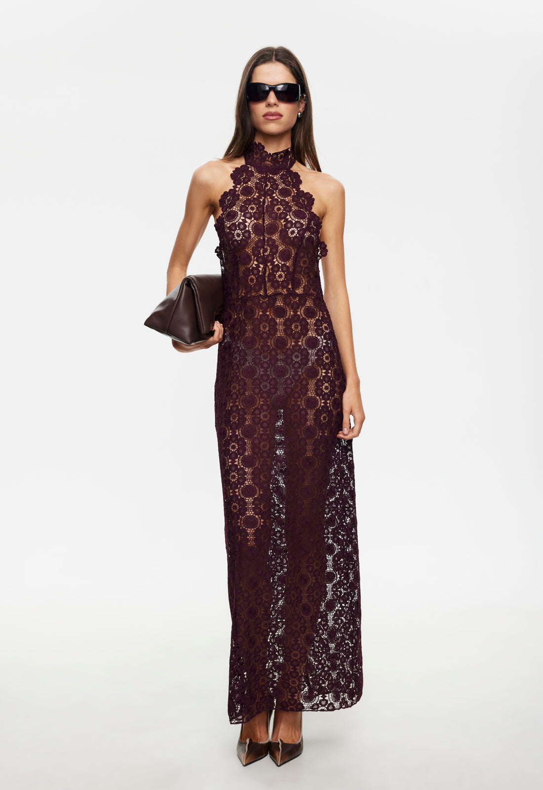 TROPHY MAXI DRESS - BURGUNDY