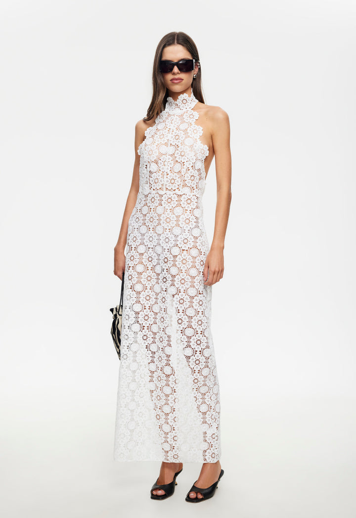 TROPHY MAXI DRESS - PORCELAIN