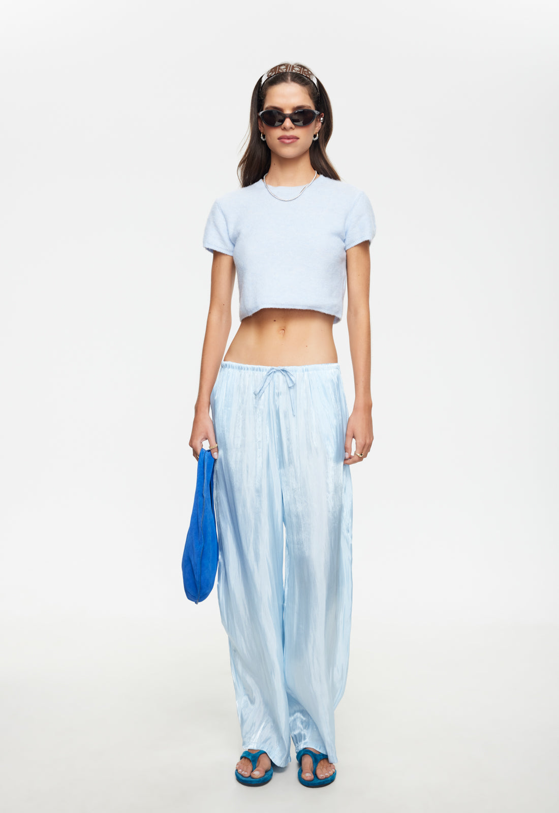 BELVEDERE KNIT TOP - POWDER BLUE