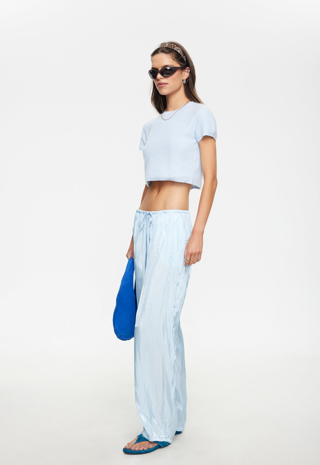 BELVEDERE KNIT TOP - POWDER BLUE