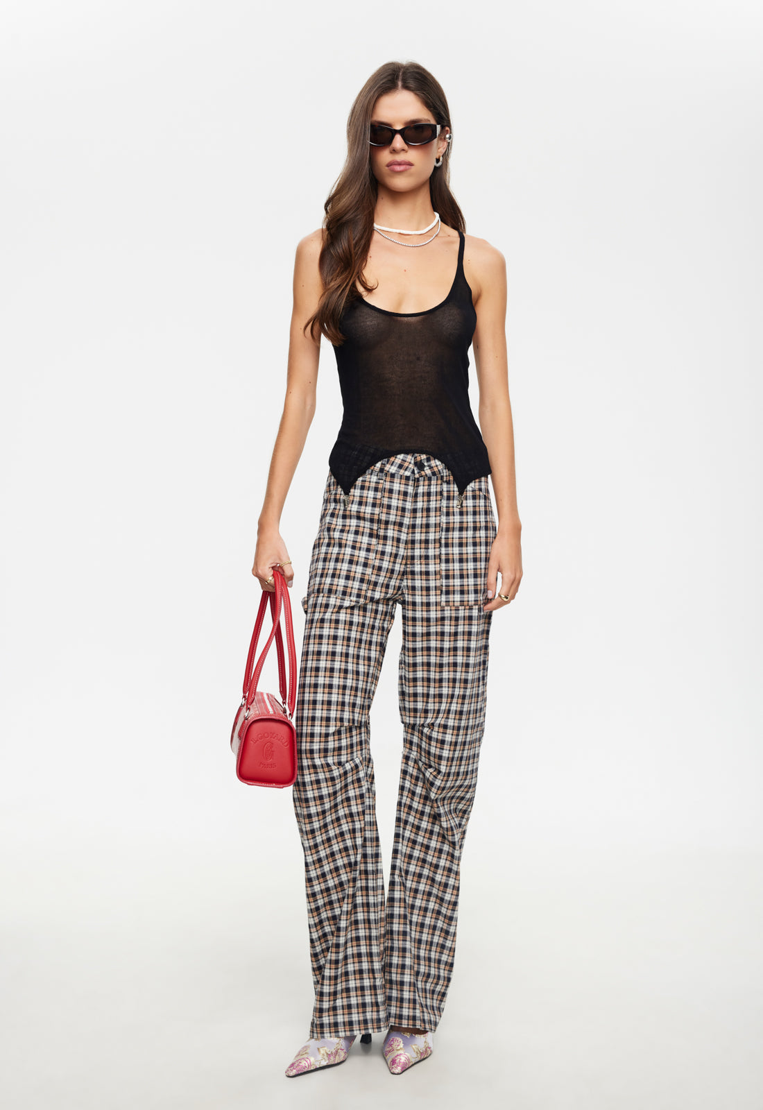 MIAMI VICE PANT - BEIGE TARTAN