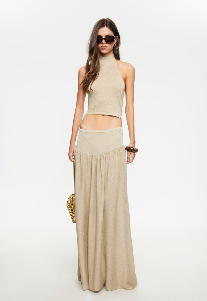 FIELD OF DREAMS MAXI SKIRT - OYSTER