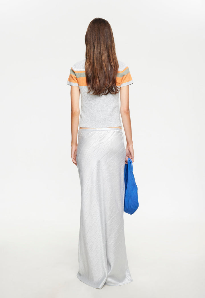 HUDSON MAXI SKIRT - SILVER
