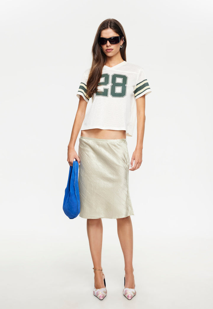 SHORELINE MIDI SKIRT  - GOLD