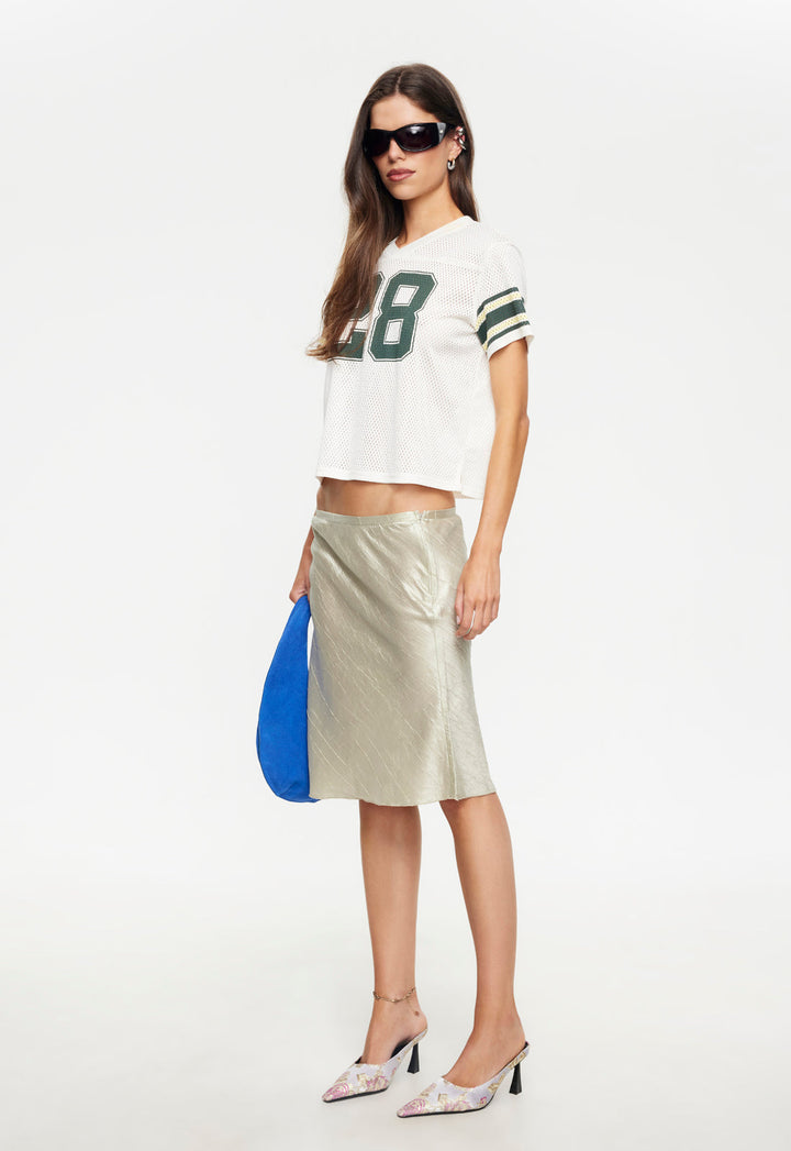 SHORELINE MIDI SKIRT  - GOLD