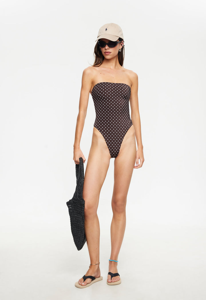 GIGI ONE PIECE - CHOCOLATE BLUE POLKA