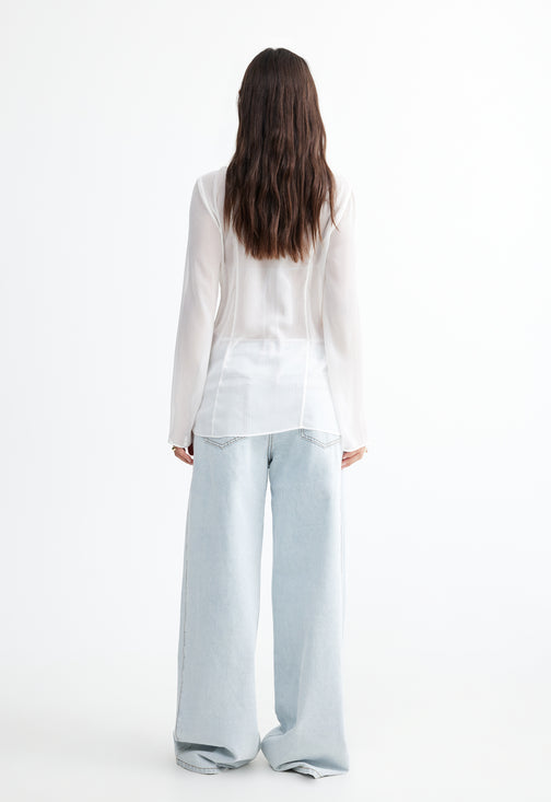 BARELY THERE TIE TOP - PORCELAIN