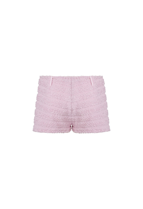 RIVIERA RUFFLE SHORT - BLUSH