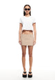 LEO MINI SKIRT - DEEP WHEAT