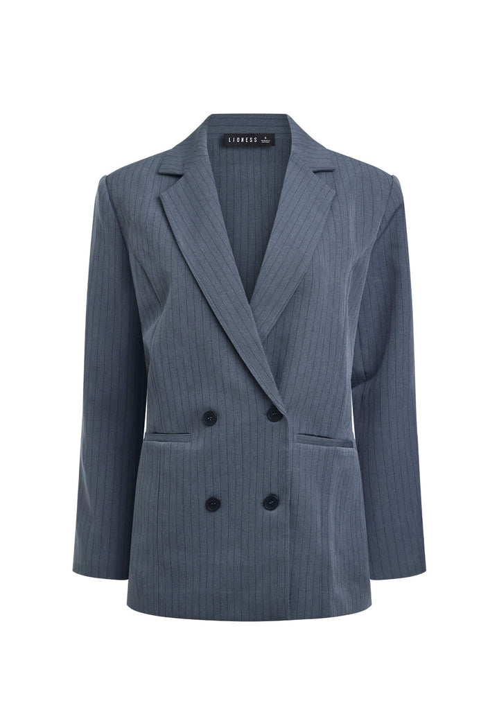 HILLS BLAZER - SLATE PINSTRIPE
