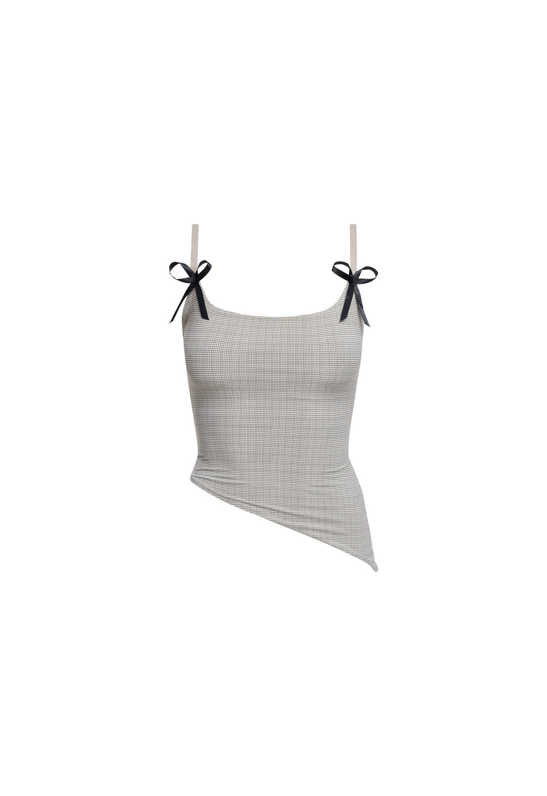 DOLLHOUSE CAMI - BEIGE GINGHAM