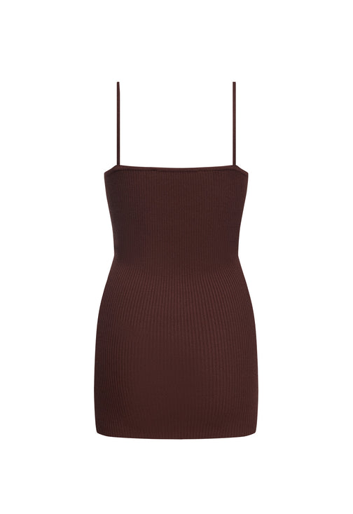 BELLA MINI DRESS - CHOCOLATE