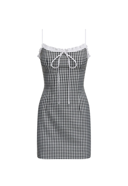 BARDOT GINGHAM MINI - BLACK CHECK