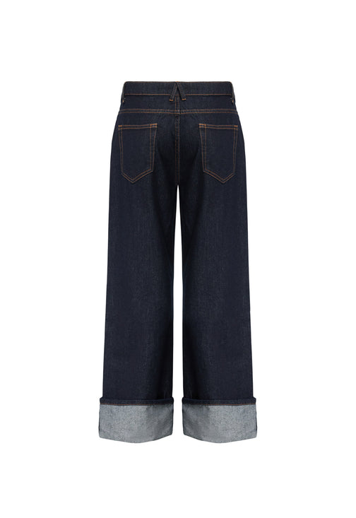 TOP MODEL CUFFED JEAN - DARK DENIM