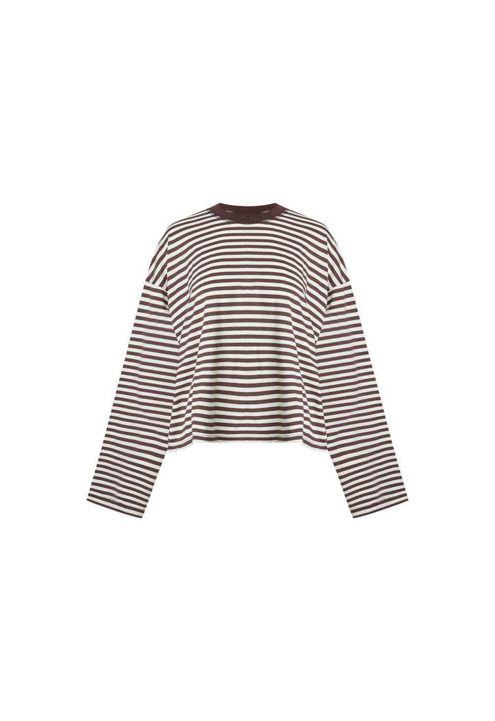 BLOOM LONG SLEEVE - DARK CHOCOLATE STRIPE