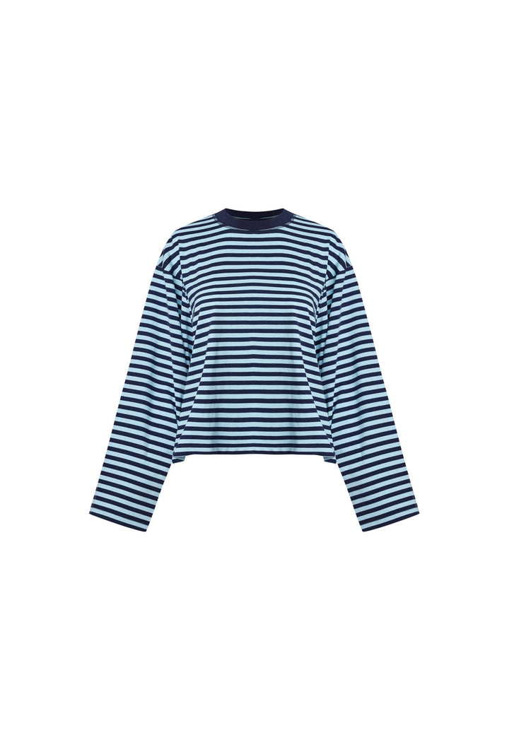 BLOOM LONG SLEEVE - NAVY SEA STRIPE