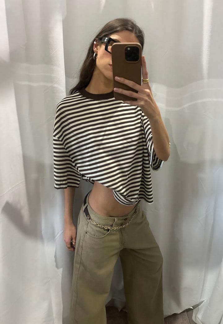 BLOOM SHORT SLEEVE - DARK CHOCOLATE