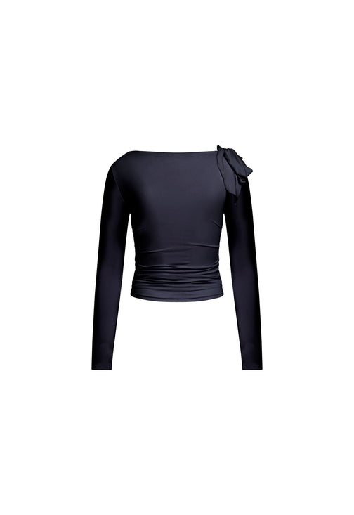 RENDEZVOUS LONG SLEEVE TOP - ONYX