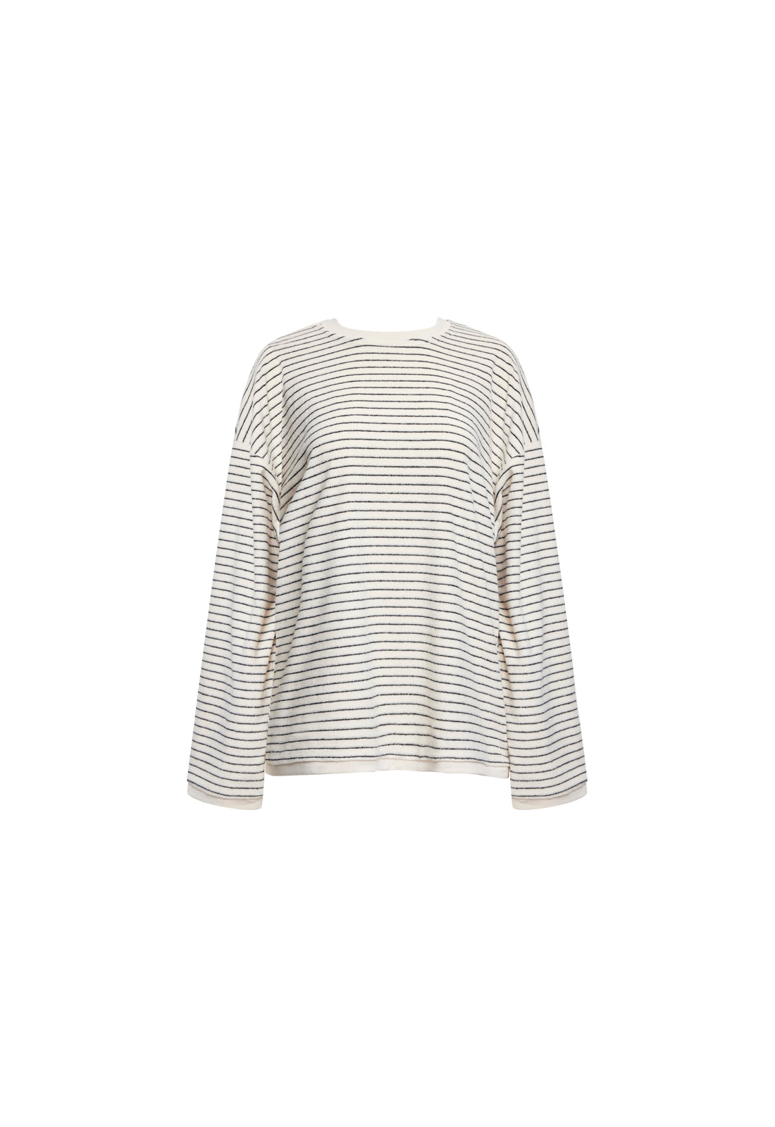 BRY LONG SLEEVE - CREAM NOIR STRIPE