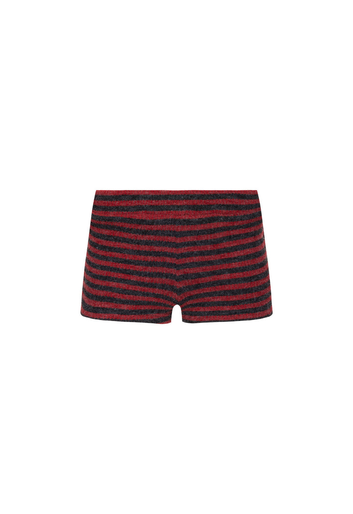 HOUSEWIFE KNIT SHORT - CRIMSON STRIPE