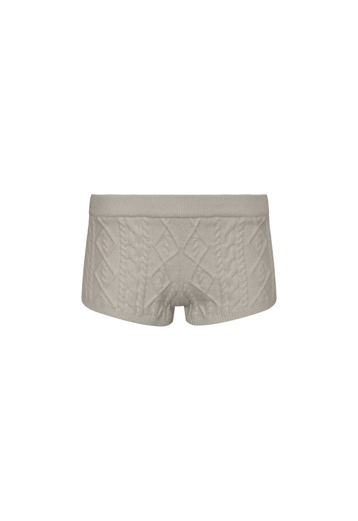 HOUSEWIFE KNIT SHORT - ASH CABLE