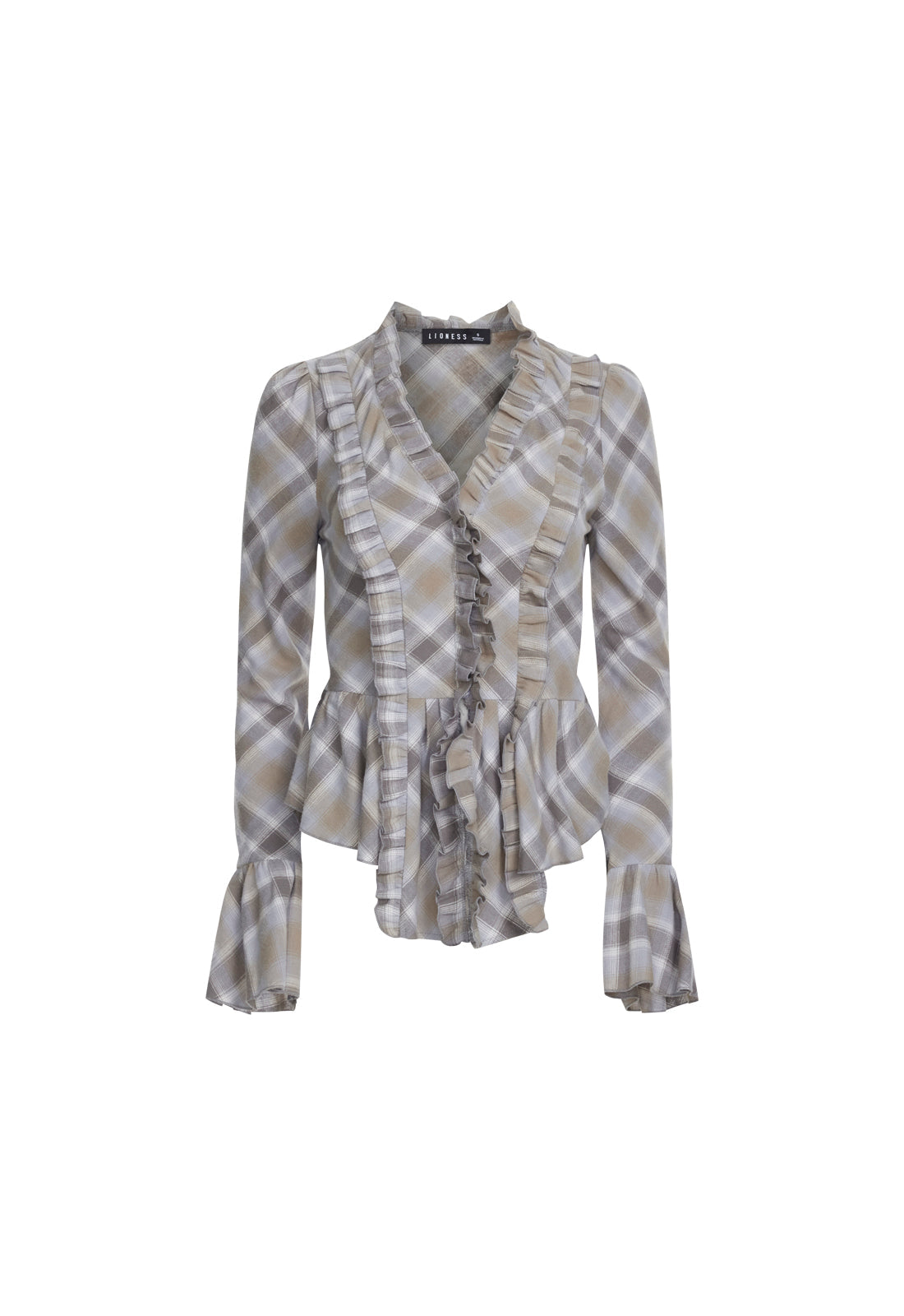 ODETTE LONG SLEEVE - ASH PLAID