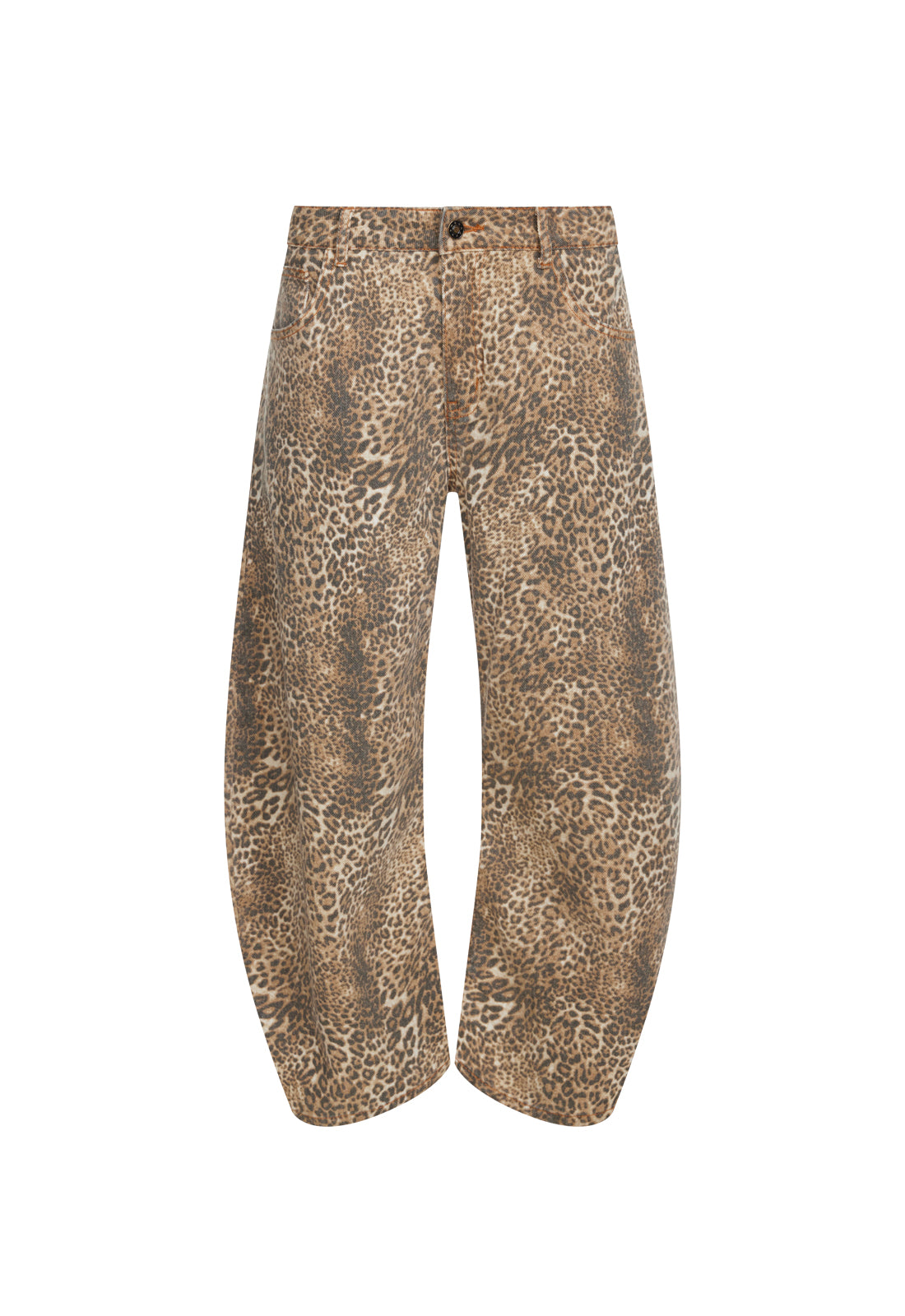 HORSESHOE CROPPED JEAN - LEOPARD