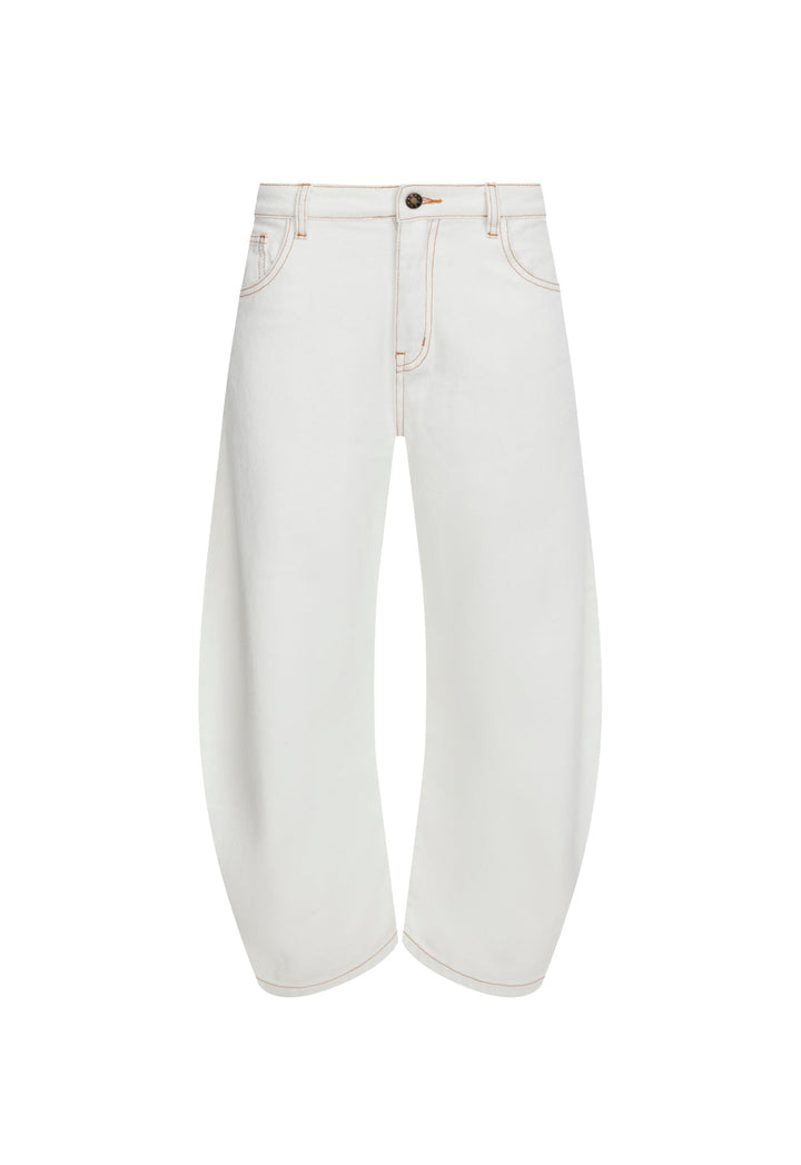 HORSESHOE CROPPED JEAN - PORCELAIN